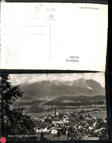 413289,Kössen Totale m. Kaisergebirge Bergkulisse