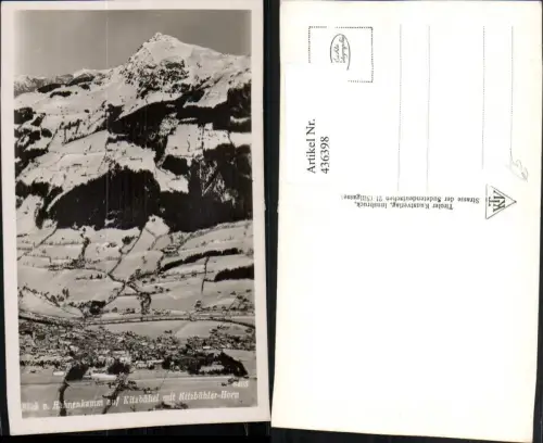 436398,Kitzbühel Totale m. Kitzbühler-Horn Bergkulisse Winterbild