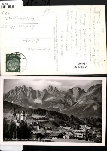 436407,Kitzbühel Teilansicht geg. Wilden Kaiser Bergkulisse