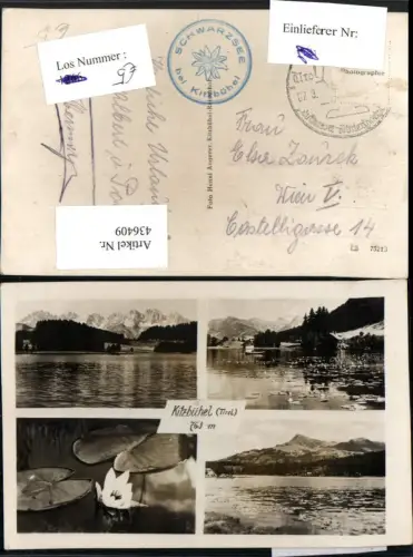 436409,Kitzbühel Schwarzsee See Seerosen Mehrbildkarte