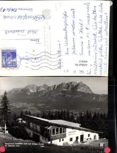 436411,St. Johann in Tirol Bergstation Angerer Alm m. Wilden Kaiser Bergkulisse