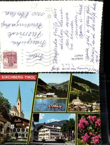 436417,Kirchberg in Tirol Totale Kirche Gasthof See Strandbad Mehrbildkarte