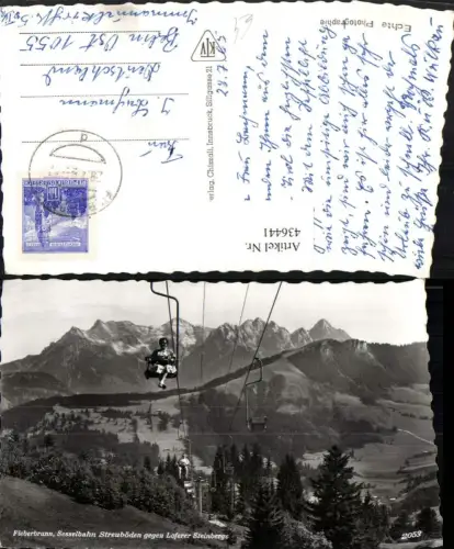 436441,Fieberbrunn Sesselbahn Sessellift Streuböden Bergkulisse