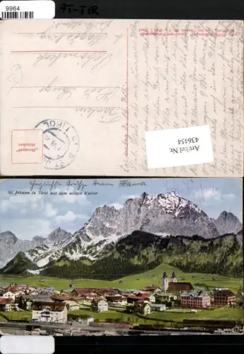 436454,St. Johann in Tirol Totale Bahnhof m. Wilden Kaiser Bergkulisse