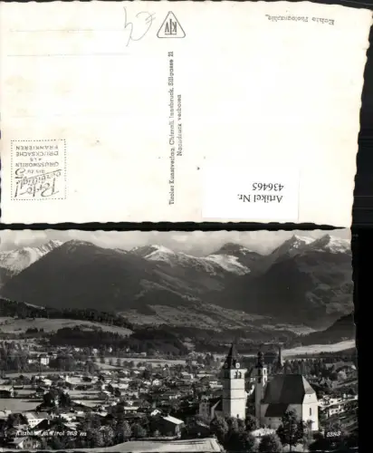 436465,Kitzbühel Totale Kirche Bergkulisse
