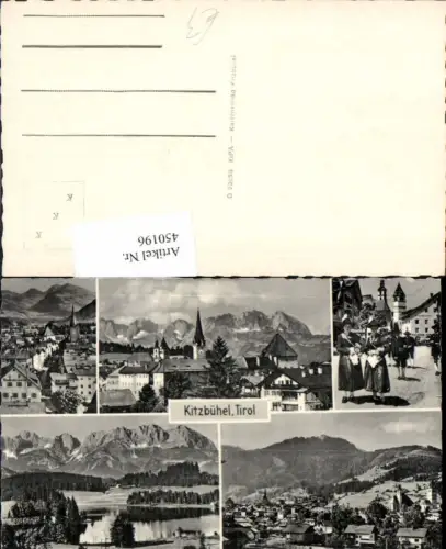 450196,Kitzbühel Totale See Trachten Tracht Mehrbildkarte