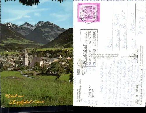 454326,Kitzbühel Totale geg. Süden Bergkulisse