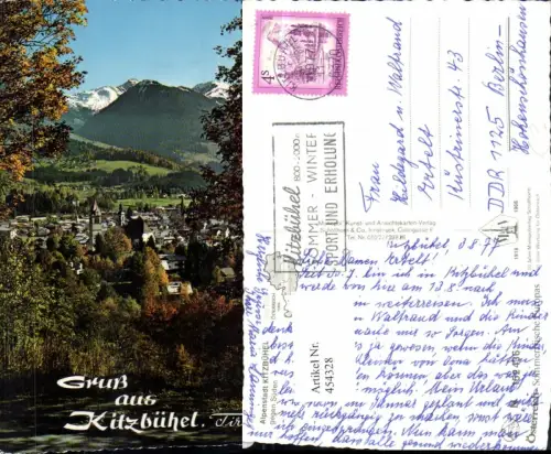 454328,Kitzbühel Totale geg. Süden Bergkulisse