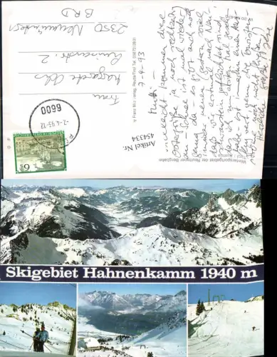 454334,Hahnenkamm b. Kitzbühel Skigebiet Skipiste Mehrbildkarte