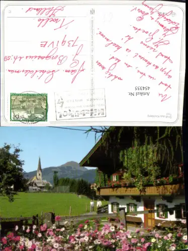 454355,Kirchberg in Tirol Haus Blick zur Kirche