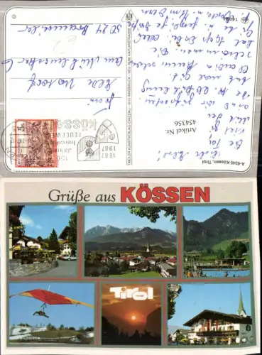 454356,Kössen in Tirol Totale Freibad Drachenflieger Mehrbildkarte