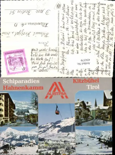454379,Kitzbühel Totale Hahnenkamm Seilbahn Mehrbildkarte
