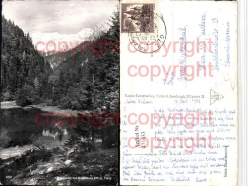 471633,Wiesensee See b. Hochfilzen Bahnpost Zug 270 Salzburg – Innsbruck
