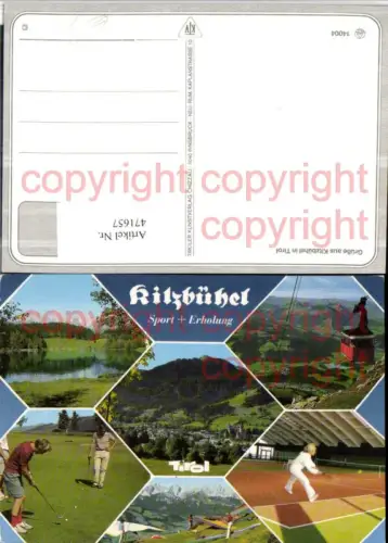 471657,Kitzbühel Totale Seilbahn Sport Golf Tennis Mehrbildkarte