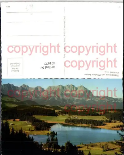 471677,Kitzbühel Schwarzsee See m. Wildem Kaiser Bergkulisse