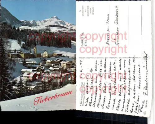 475518,Fieberbrunn Totale Bergkulisse Winterbild