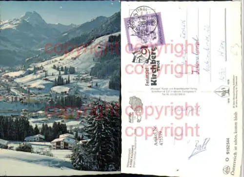 475519,Kirchberg in Tirol Totale geg. Rettenstein Bergkulisse Winterbild