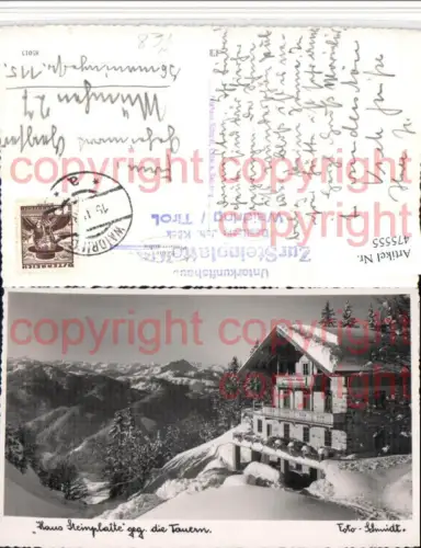 475555,Haus Steinplatte geg. Tauern b. Waidring pub Foto Schmidt