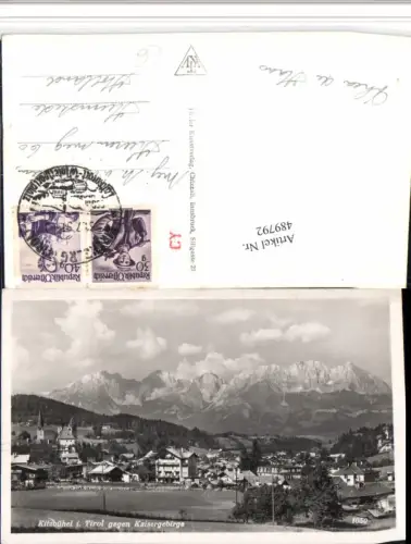 489792,Kitzbühel Totale geg. Kaisergebirge Bergkulisse