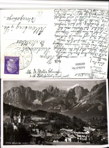 489804,Kitzbühel Teilansicht geg. Kaiser Bergkulisse