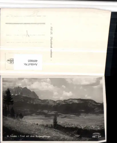 489805,St. Johann in Tirol Totale m. Kaisergebirge Bergkulisse