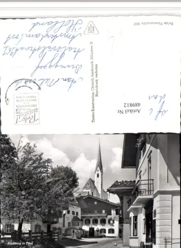 489812,Kirchberg in Tirol Straßenansicht Gasthof Kirche