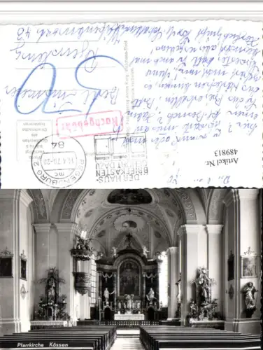 489813,Kössen Pfarrkirche Kirche Innenansicht Nachgebühr Stempel