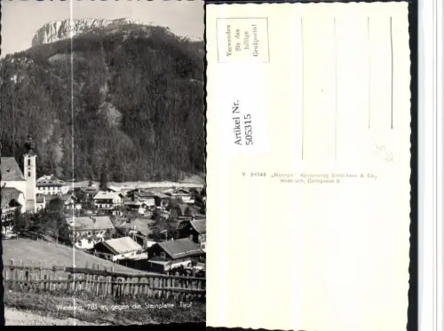 505315,Waidring Teilansicht geg. Steinplatte Bergkulisse