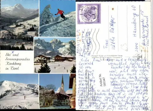 505347,Kirchberg in Tirol Totale Skifahrer Skipiste Mehrbildkarte