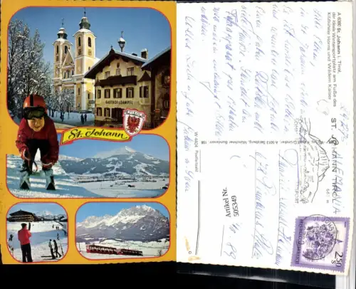 505349,St. Johann in Tirol Gasthof Dampfl Kirche Bergbahn Mehrbildkarte