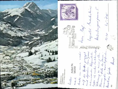 505350,Kirchberg in Tirol Totale geg. Großen Rettenstein Bergkulisse Winterbild