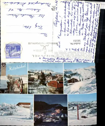 505351,Kitzbühel Totale Sessellift Hotel Mehrbildkarte Winterbilder