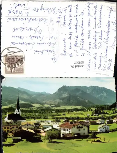 505362,Kössen Teilansicht geg. Zahmen Kaiser Bergkulisse