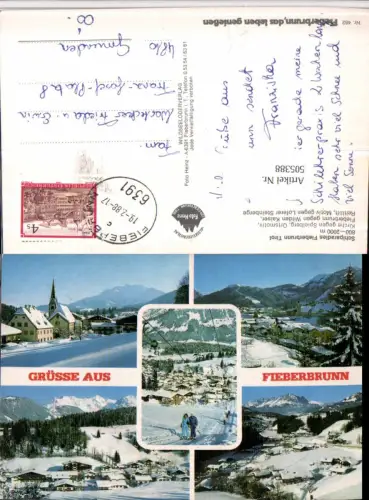 505388,Fieberbrunn Totale Skilift Winterbilder Mehrbildkarte