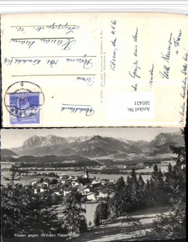 505421,Kössen Totale geg. Wilden Kaiser Bergkulisse