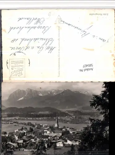 505427,Kössen Totale m. Kaisergebirge Bergkulisse