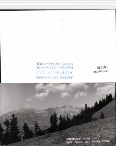 505428,Bergstation Hohe Salve b. Hopfgarten geg. Wilden Kaiser Bergkulisse