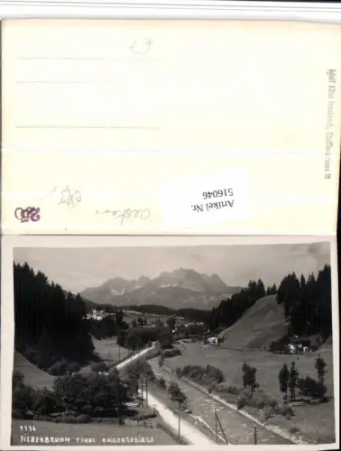 516046,Fieberbrunn Teilansicht m. Kaisergebirge Bergkulisse