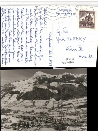 516126,Kitzbühel Totale m. Kitzbüheler Horn Bergkulisse Winterbild