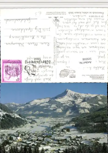 519318,Kirchberg Totale geg. Kitzbüheler Horn Bergkulisse Winterbild