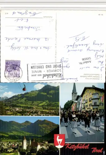 519336,Kitzbühel Totale Seilbahn Musikkapelle Mehrbildkarte