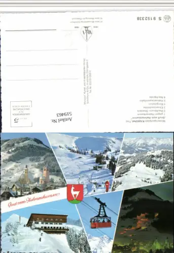 519463,Kitzbühel Totale Hahnenkamm Seilbahn Winterbilder Mehrbildkarte
