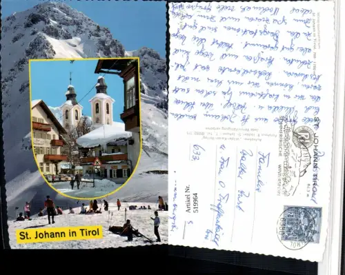 519964,St. Johann in Tirol Kirche Skipiste Mehrbildkarte