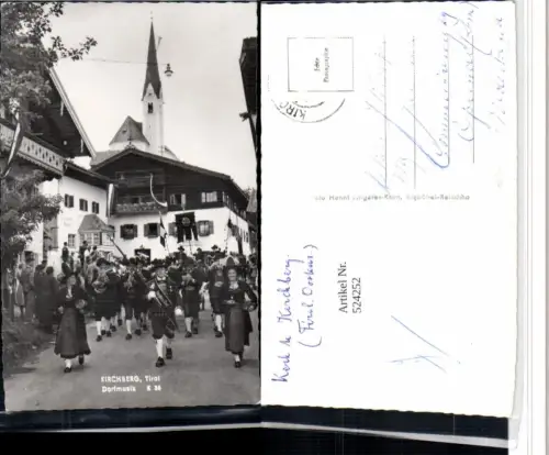 524252,Kirchberg in Tirol Dorfmusik Musikkapelle Tracht Kirche