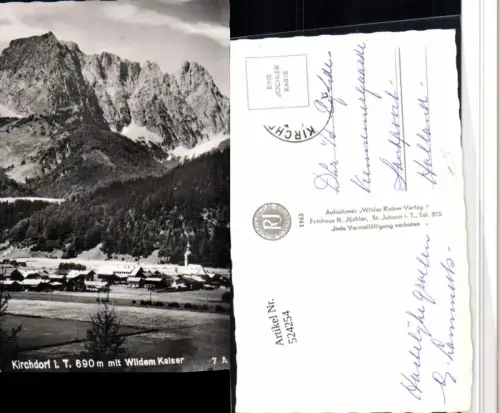 524254,Kirchdorf in Tirol Totale m. Wildem Kaiser Bergkulisse