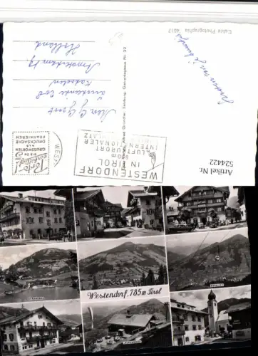 524422,Westendorf Totale Gasthof Kirche Sessellift Mehrbildkarte