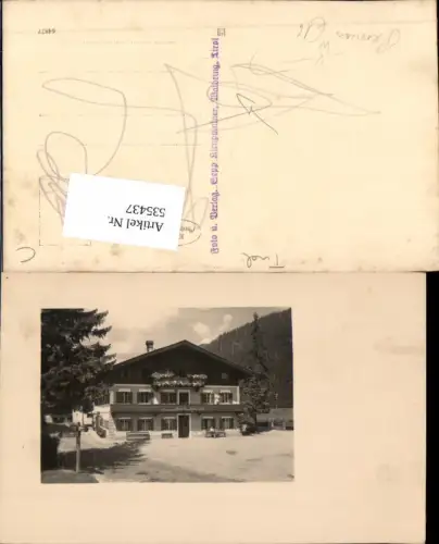 535437,seltene Foto-AK Pension in Waidring Tirol Kitzbühel
