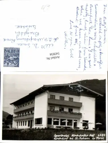 543934,tolle Foto-AK Kirchdorf bei St. Johann in Tirol Sporthotel Kirchdorfer Hof