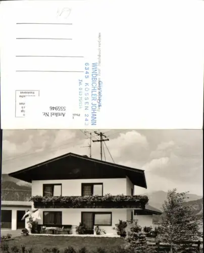 555946,tolle Foto-AK Kössen in Tirol Gästehaus Pension Windbichler