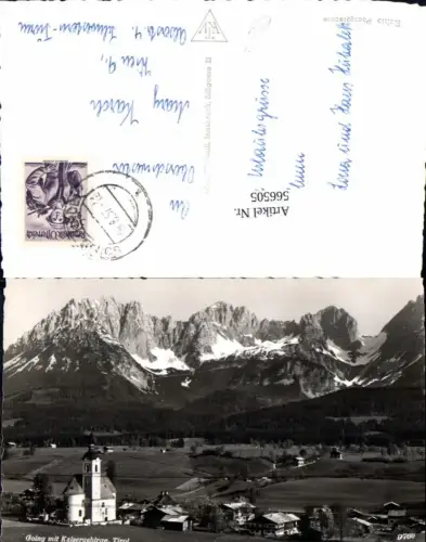 566505,Foto Ak Going am Wilden Kaiser m. Kaisergebirge Kirche